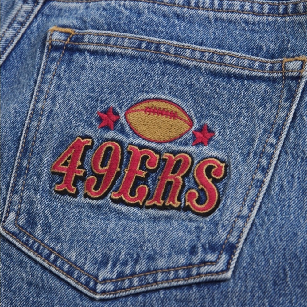 Abercrombie & Fitch Blue High Rise Jeans curve live 49er jeans - Picture 4 of 4